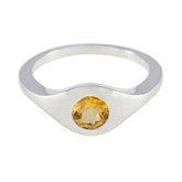 Tereza Luxurious Yellow Solitaire Ring Citrine Yellow